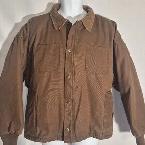 DIAMOND GUSSET Outerwear quality Canvas jacket/coat, lined, Brown in size 3XL